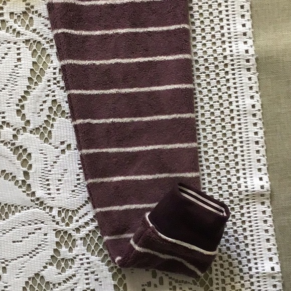 Toad & Co soft purple and white stripe pullover with front pocket, oversized - Picture 9 of 15